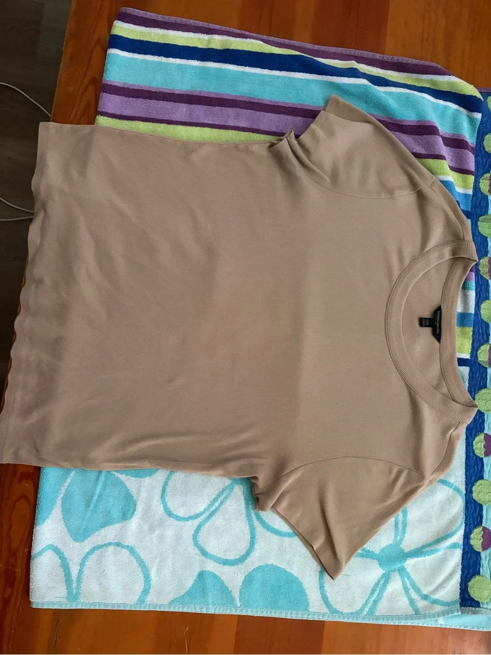 Women’s Short Sleeve Crewneck Top - Beige- Banana Republic